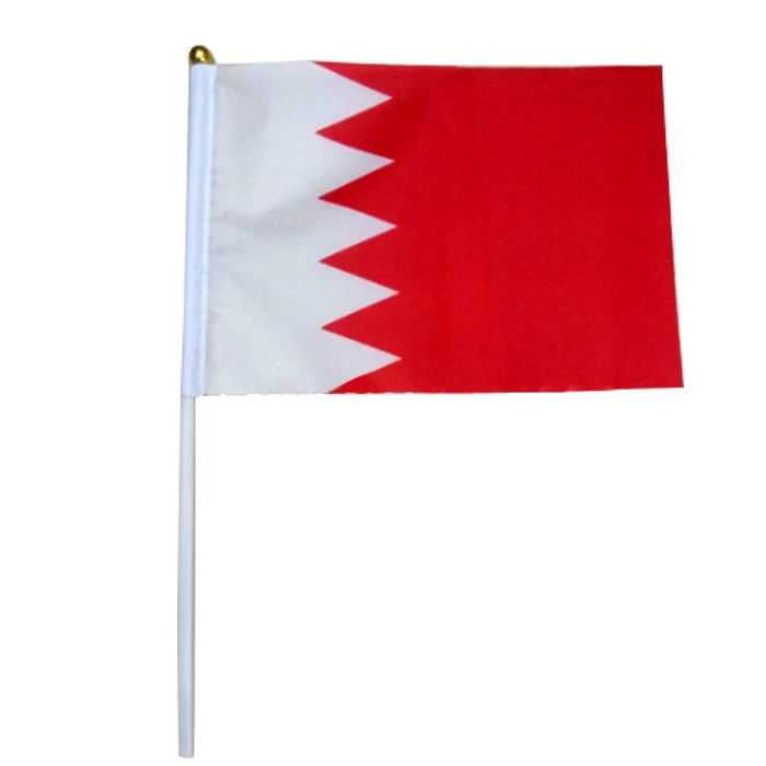 Wholesale Sports Game Fan Cheering Small Polyester National Country Bahrain Hand Waving Flag