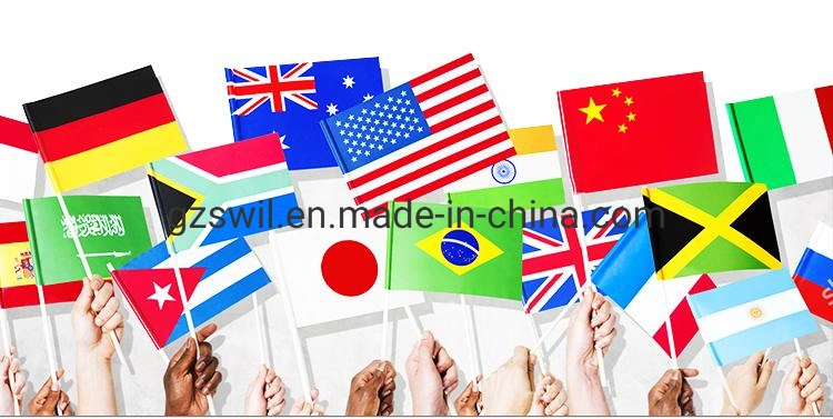 Factories Polyester Fabric Digital Printed Custom Design Hand Flag