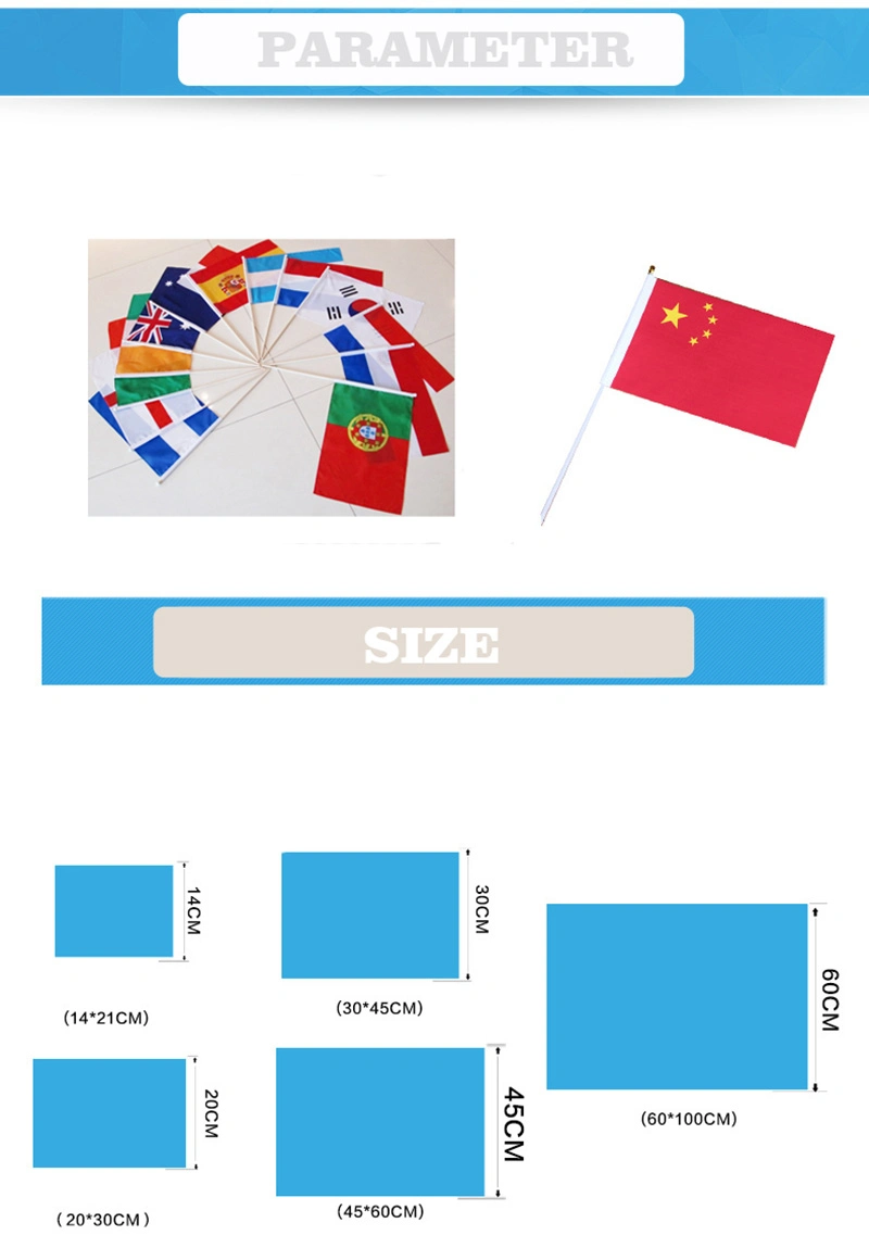 Wholesale Promotion Custom Campaign Party Event Small Election Waving Hand Flag