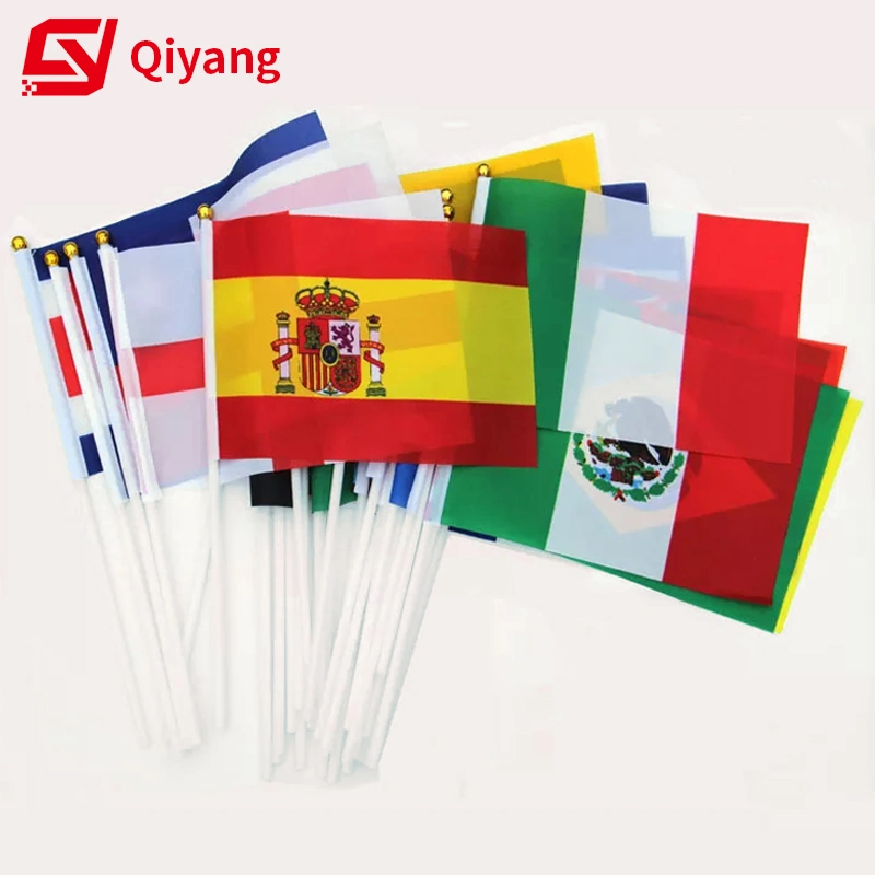 Good Quality Custom Polyester Digital Printing Waving Hand Flag