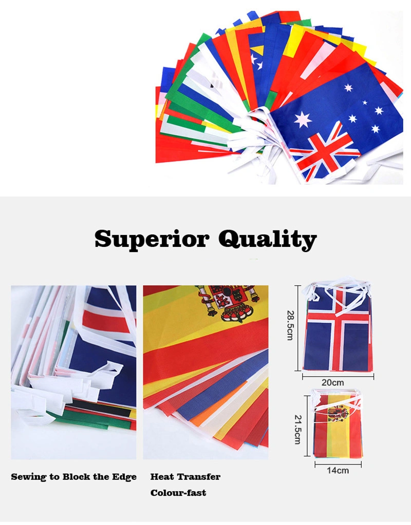 Custom 100% Polyester Stock Small Size Waving Held Hand Flag